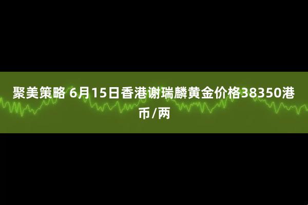 聚美策略 6月15日香港谢瑞麟黄金价格38350港币/两